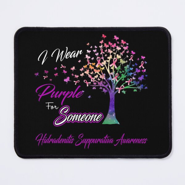 Item preview, Ribbon Tree I Wear Purple For Someone Hidradenitis Suppurativa Awareness designed and sold by Tadmab.