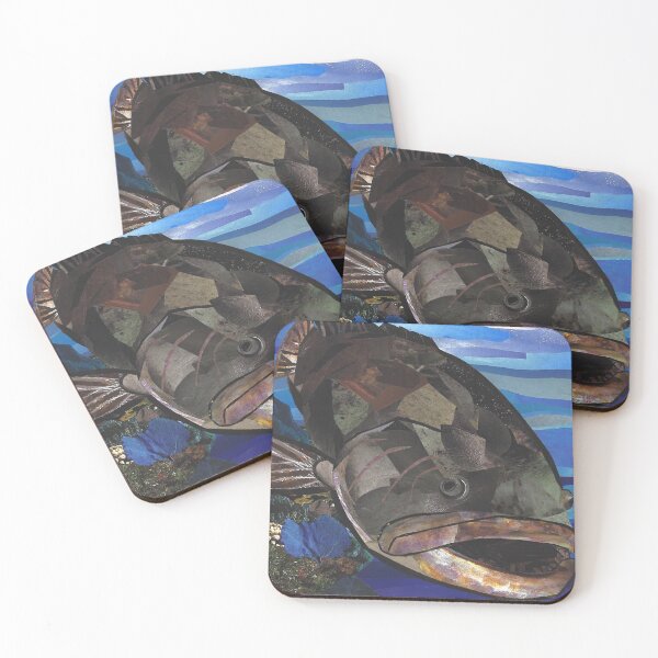 Item preview, Grouper Fish Collage designed and sold by jennyblairarts.