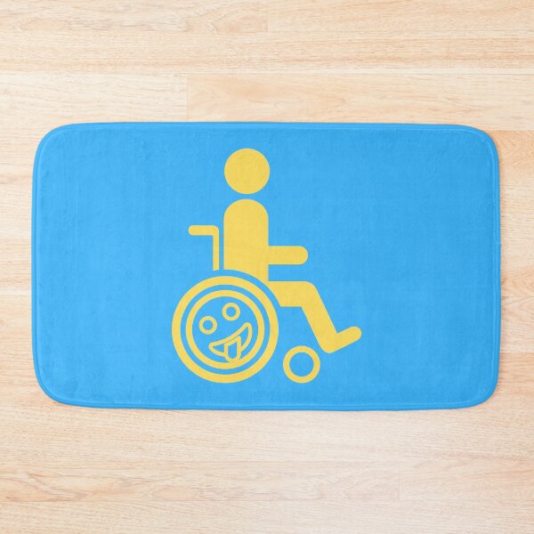 Item preview, Wheelchair with Happy Fun Emoji designed and sold by Cardinal Designs.