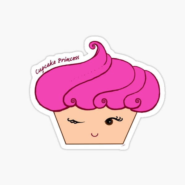 Cupcake Princess Pink Sticker