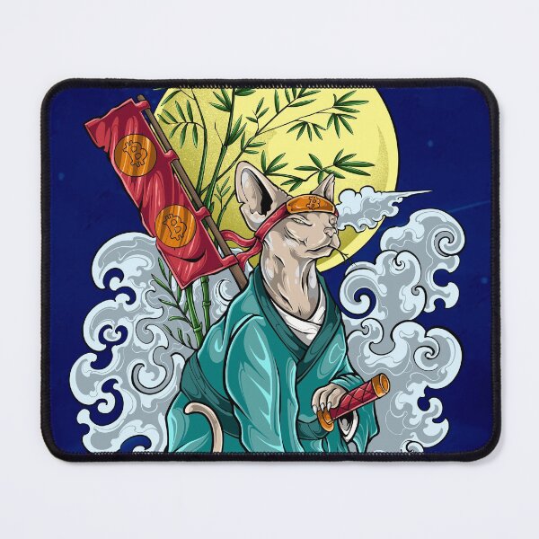 Item preview, Bitcoin Samurai Cat #5 - ArtofSatoshi designed and sold by ArtOfSatoshiOrg.