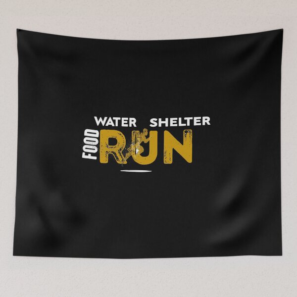 Item preview, food water shelter run life style  designed and sold by RIDA LOUCHACHHA.