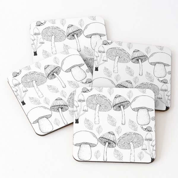 Item preview, Mushroom Collage Fungus Variety with Snails designed and sold by Happy-Trails.
