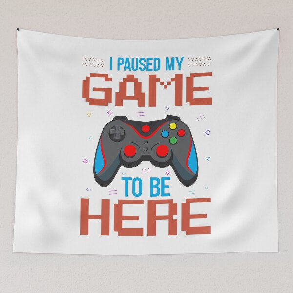 Item preview, I paused my game to be here, I Paused My Game to Be Here Funny T Shirt Gamer Gaming Player Humor Tees Tops for Men designed and sold by Luckydoe1.