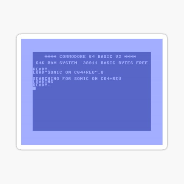 Artikel-Vorschau von Sonic Commodore 64 Ladebildschirm, designt und verkauft von Kake  Designs.
