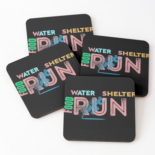 Item preview, Food water Shelter run life style color designed and sold by RIDA LOUCHACHHA.