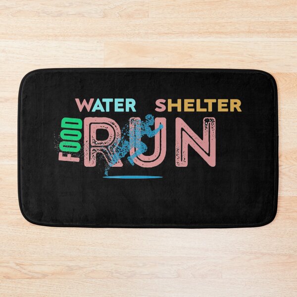 Item preview, Food water Shelter run life style color designed and sold by RIDA LOUCHACHHA.