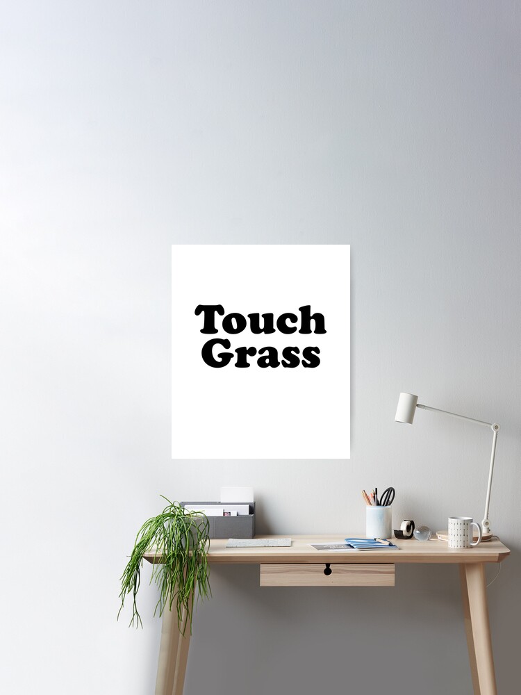 Funny Meme Gift Touch Grass Poster for Sale by kmcollectible