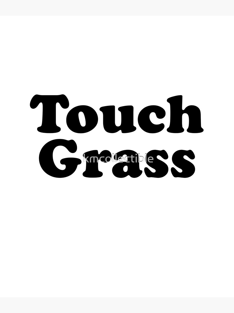 Funny Meme Gift Touch Grass Poster for Sale by kmcollectible