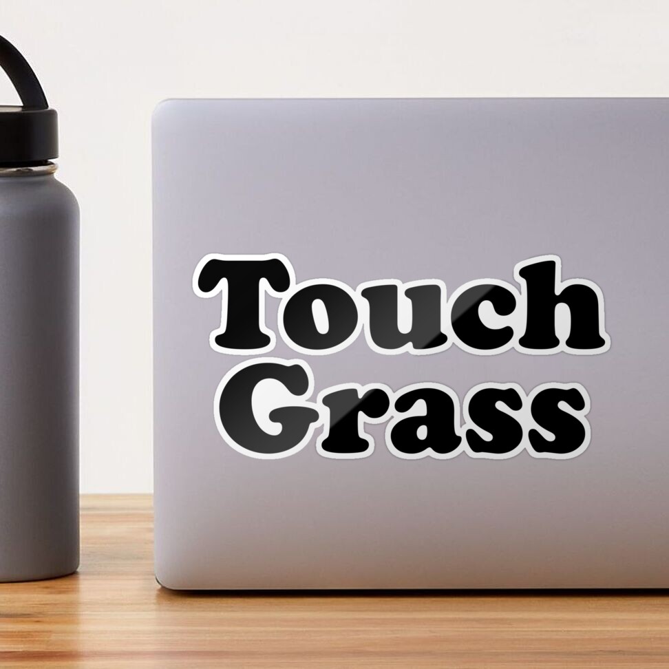 Funny Meme Gift Touch Grass Poster for Sale by kmcollectible