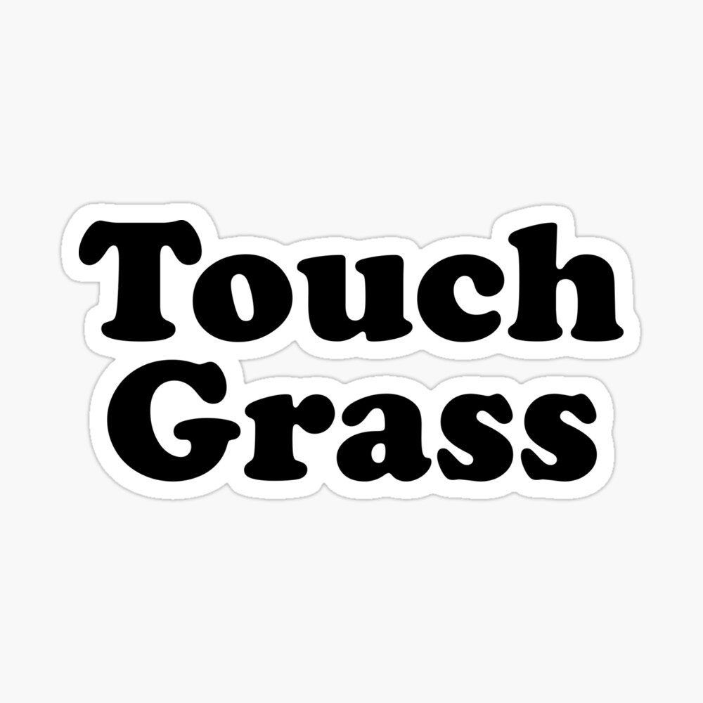 Funny Meme Gift Touch Grass Poster for Sale by kmcollectible