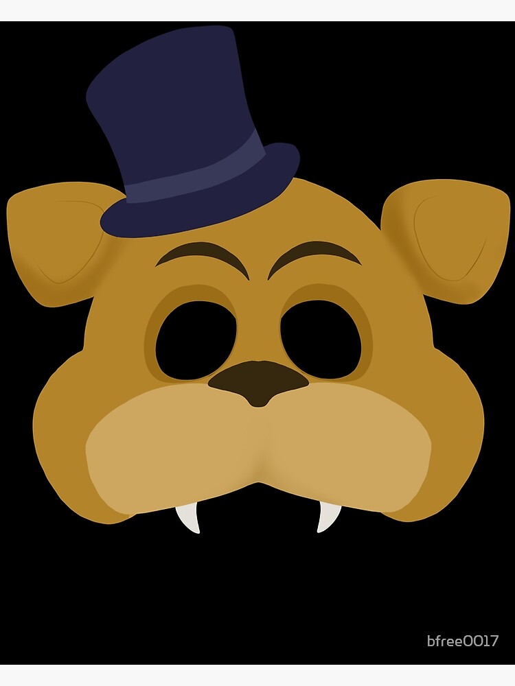 "FNAF Freddy Fazbear Mask" Poster for Sale by bfree0017 Redbubble
