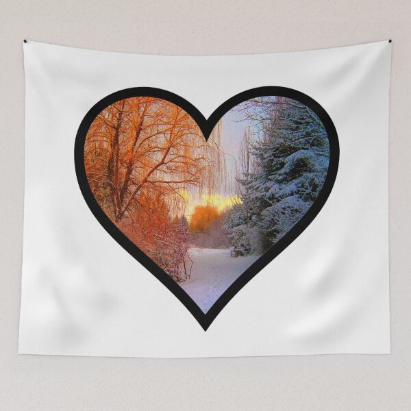 Item preview, Fire and Ice Heart designed and sold by BuzzySpaceBee.