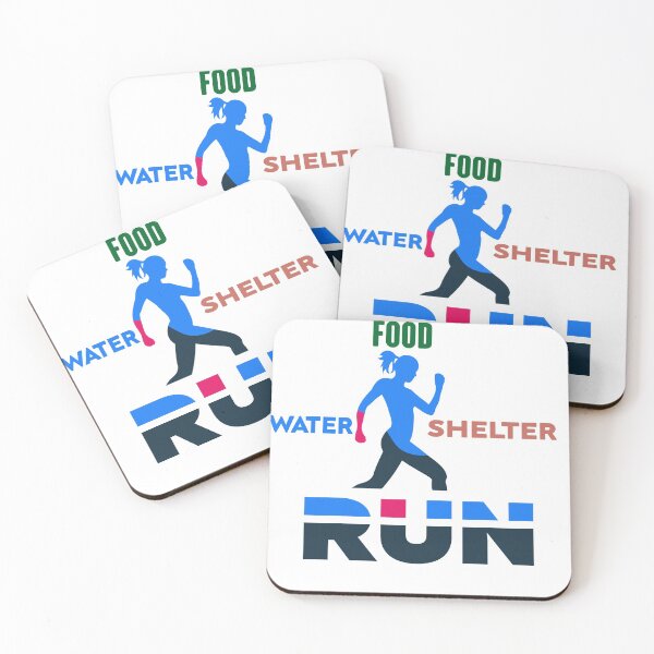 Item preview, food water shelter run women life style white designed and sold by RIDA LOUCHACHHA.