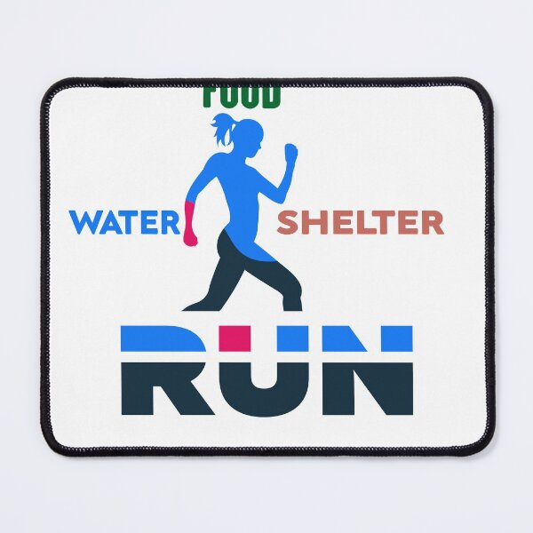 Item preview, food water shelter run women life style white designed and sold by RIDA LOUCHACHHA.