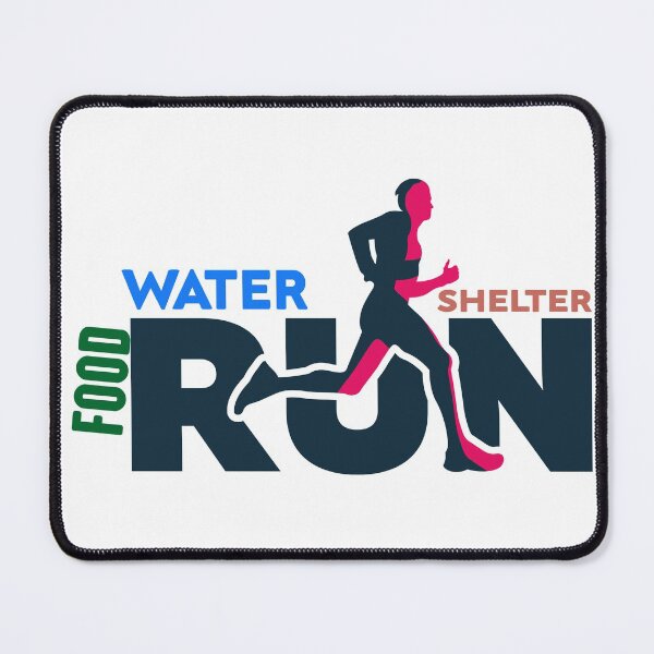 Item preview, food water shelter run men style designed and sold by RIDA LOUCHACHHA.