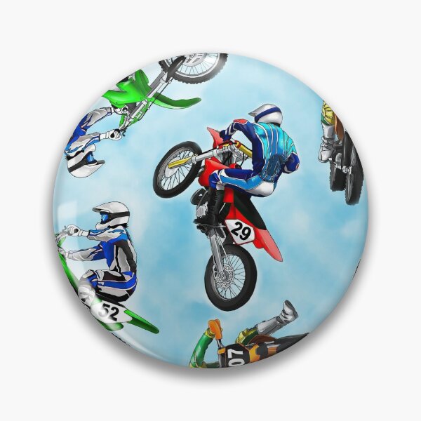 Artikelvorschau, Motocross-Fahrer auf Blau entworfen und verkauft von HarrioBend.