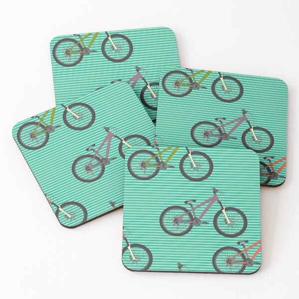 Item preview, Mountain Bikes On Stripes designed and sold by HarrioBend.
