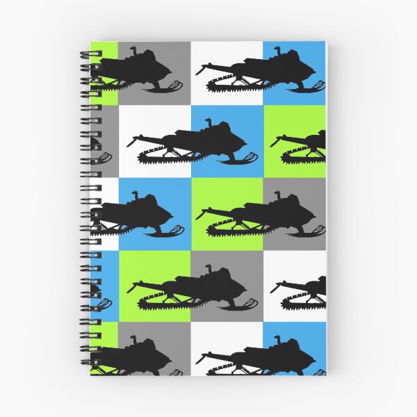 Item preview, Snowmobile Silhouettes On Colored Checkerboard  designed and sold by HarrioBend.
