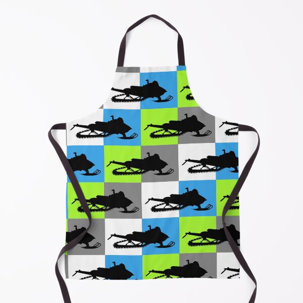 Item preview, Snowmobile Silhouettes On Colored Checkerboard designed and sold by HarrioBend.