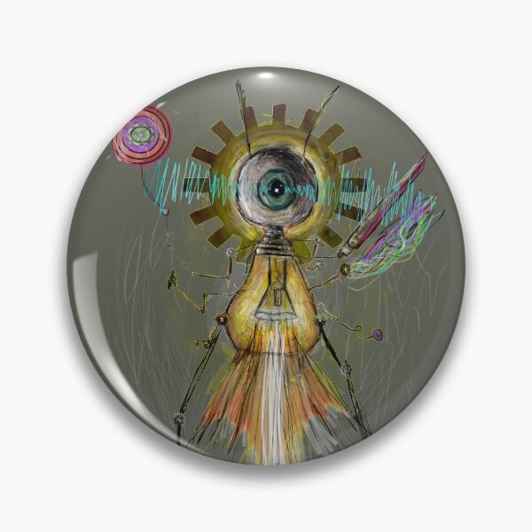 Item preview, whimsical cute alien robot eyeball superhero  designed and sold by Followthedon.