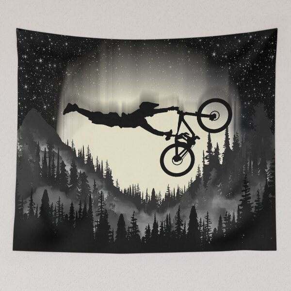 Aperçu de l'œuvre VTT Montagne Nuit créée et vendue par HarrioBend.