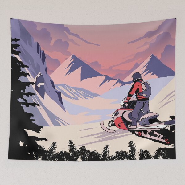 Item preview, Snowmobile Winter Mountain designed and sold by HarrioBend.