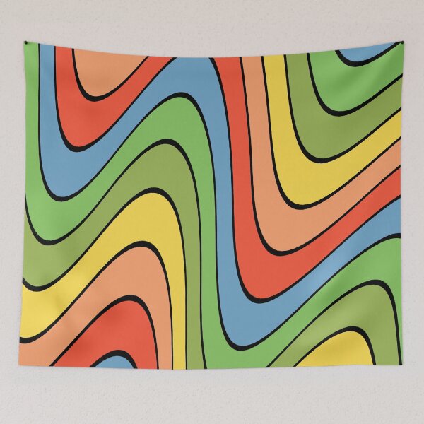 Item preview, Fun Wavy Retro 70s Colorful designed and sold by trajeado14.