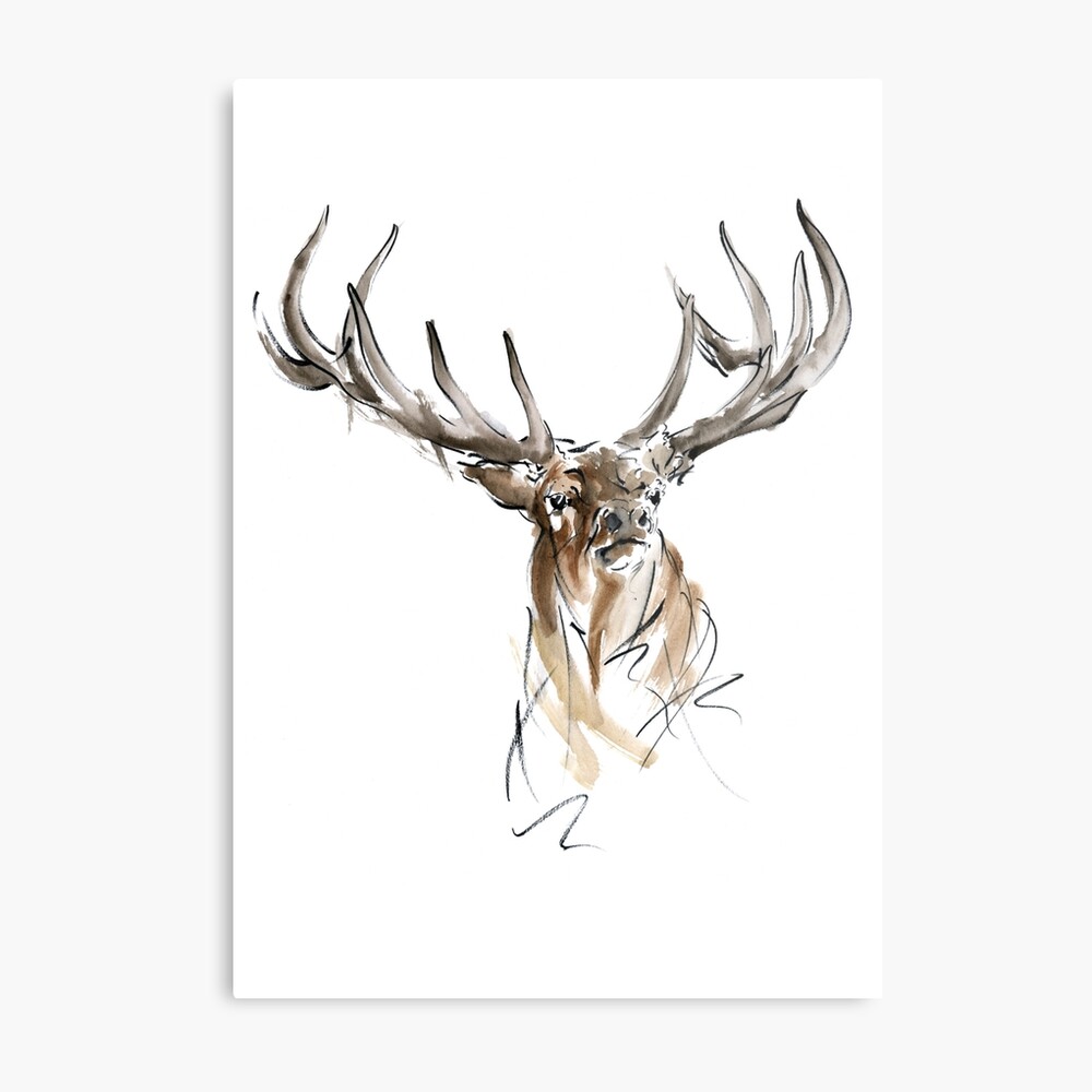 deer metal poster