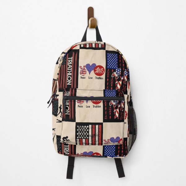 Item preview, Triathlon Vintage American Flag Plaid designed and sold by HarrioBend.