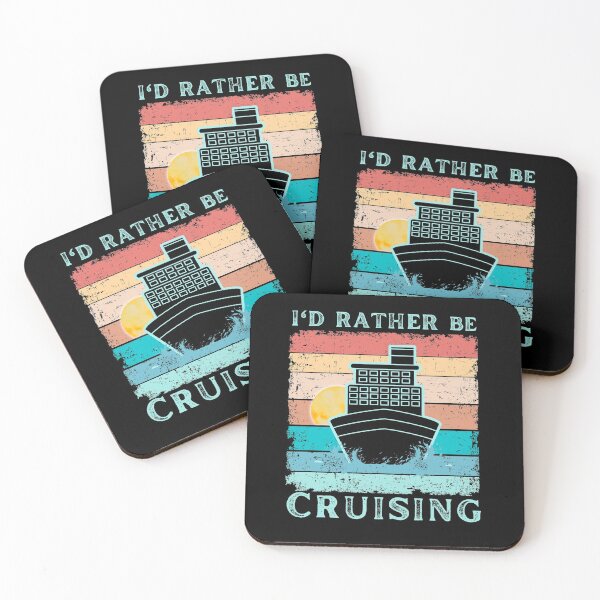 Item preview, I'd Rather Be Cruising, Vintage Ocean Sunset, Beach Sunrise, Cruiseship Lifestyle, Ocean Waves, Vacation Cruise designed and sold by Sun Sand & Sea Art.
