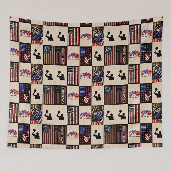 Item preview, Water Polo Vintage American Flag Plaid designed and sold by HarrioBend.