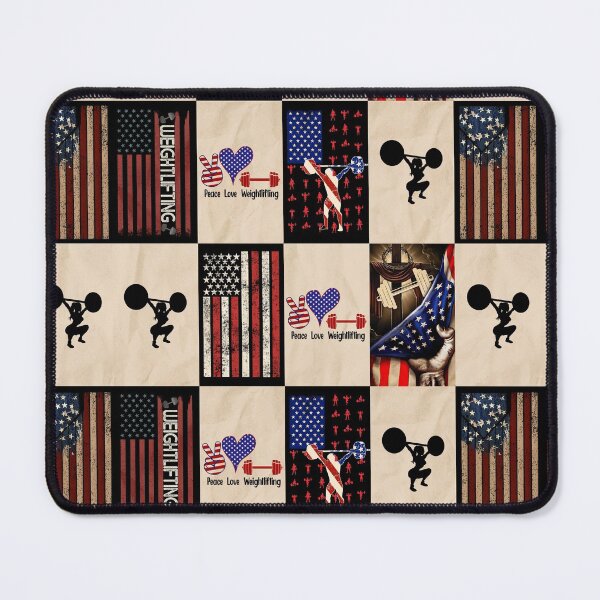 Item preview, Weightlifting Vintage American Flag Plaid designed and sold by HarrioBend.