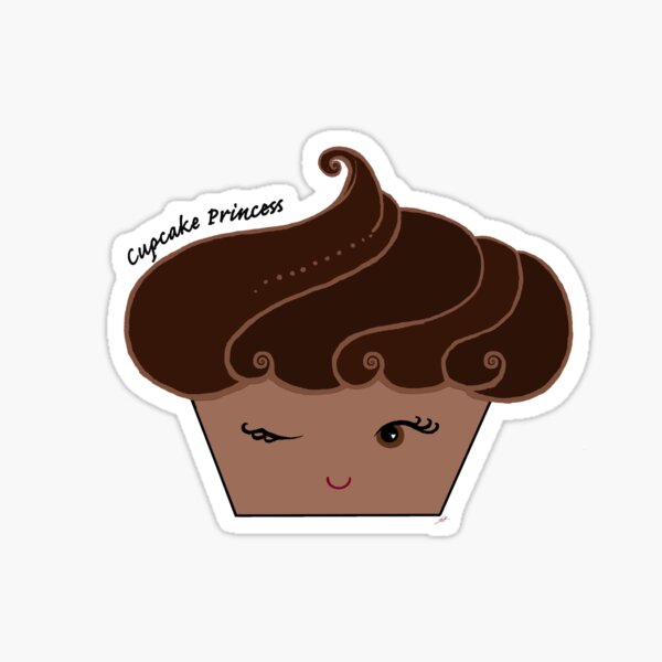 Chocolate Cupcake Princess Sticker
