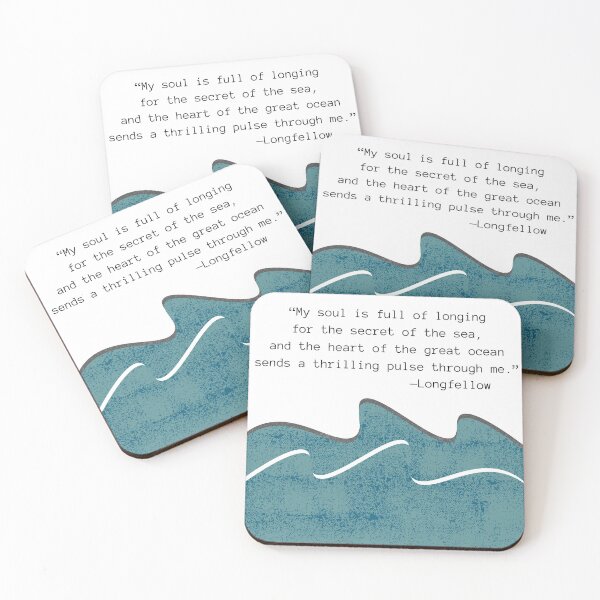 Item preview, Henry Wadsworth Longfellow | Poem | The Secret of the Sea designed and sold by WordsToArt.