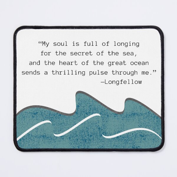 Item preview, Henry Wadsworth Longfellow | Poem | The Secret of the Sea designed and sold by WordsToArt.