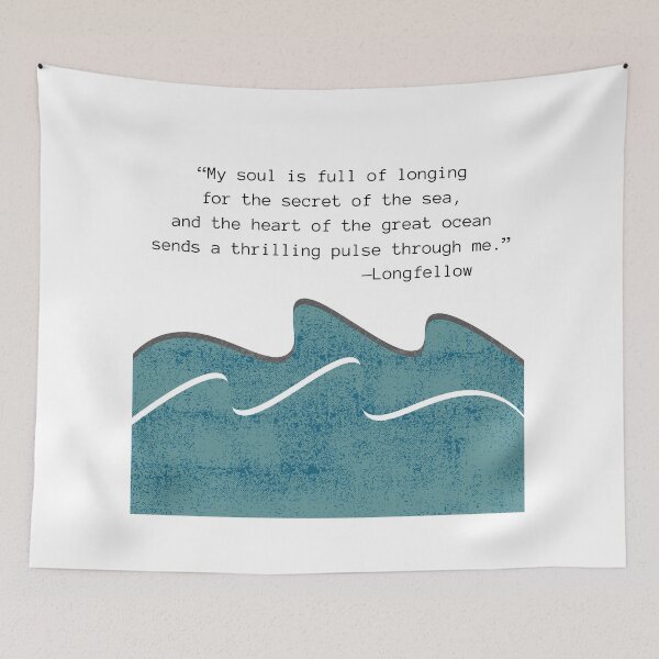 Item preview, Henry Wadsworth Longfellow | Poem | The Secret of the Sea designed and sold by WordsToArt.