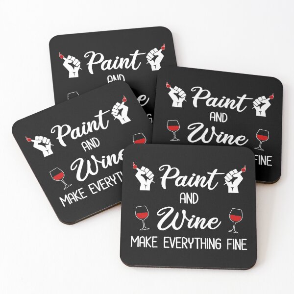 Item preview, Paint and Wine Make Everything Fine designed and sold by Cat Lady Designs.