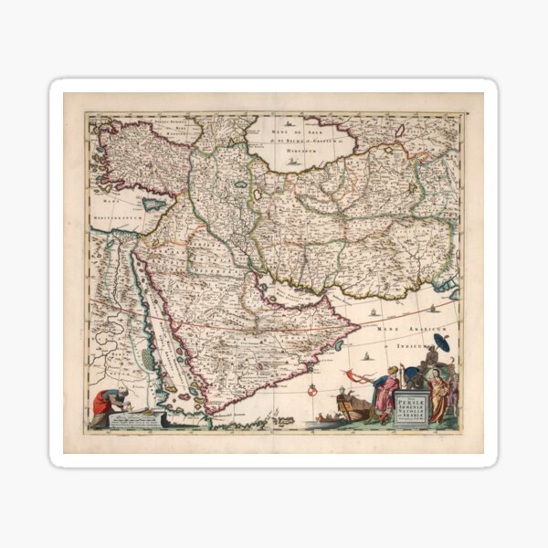 Aperçu de l'œuvre Carte antique de l'Asie occidentale en 1682 créée et vendue par ganje.