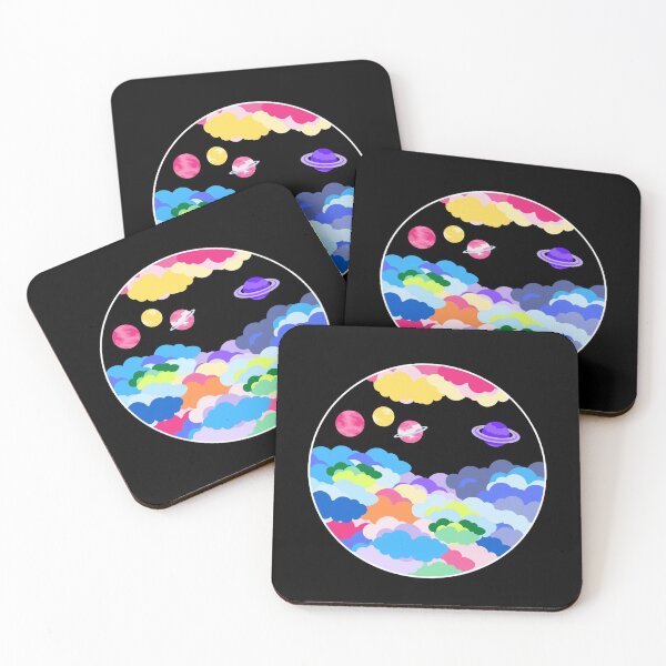 Item preview, Bright clouds and space planets - Colourful  designed and sold by LukjanovArt.