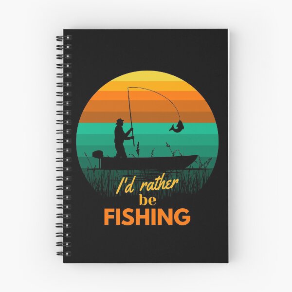 Item preview, I Would Rather Be Fishing Retro Vintage Fisherman at Sunset designed and sold by Itaya Art.