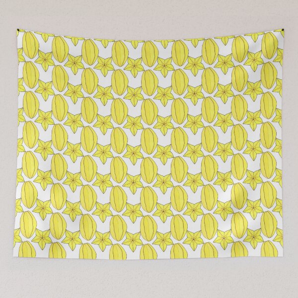Item preview, Bright watercolor pattern with starfruit designed and sold by runlenarun.
