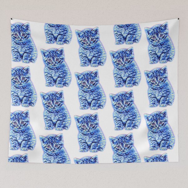 Item preview, A cute ice cat, a blue cat designed and sold by adlkh.