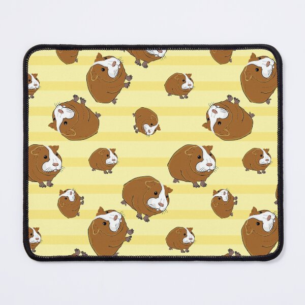 Item preview, Guinea Pig On Stripes Yellow designed and sold by MignonBeauty.