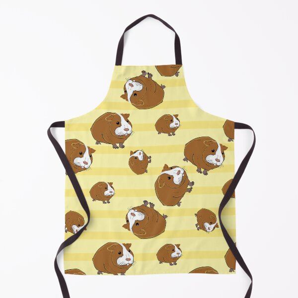 Item preview, Guinea Pig On Stripes Yellow designed and sold by MignonBeauty.