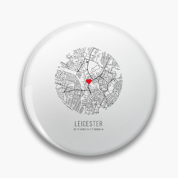 Item preview, Circle Heart Leicester City Map (United Kingdom - UK)   designed and sold by PremierArt.