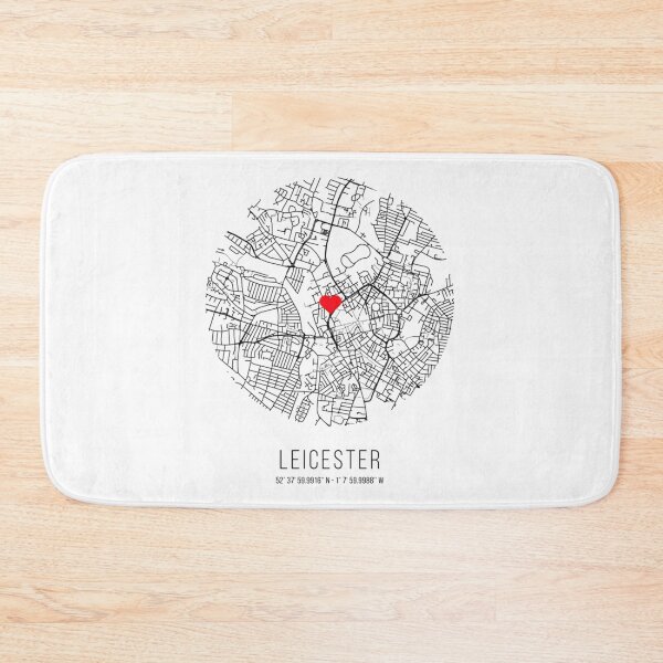 Item preview, Circle Heart Leicester City Map (United Kingdom - UK)   designed and sold by PremierArt.