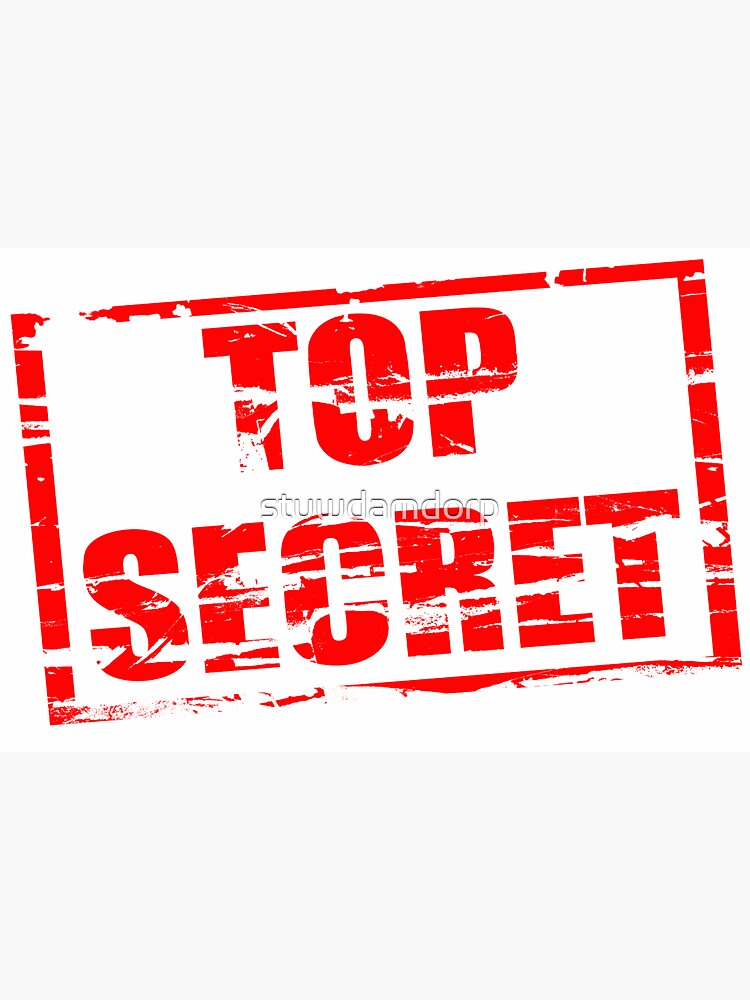 "Top secret" Sticker for Sale by stuwdamdorp Redbubble