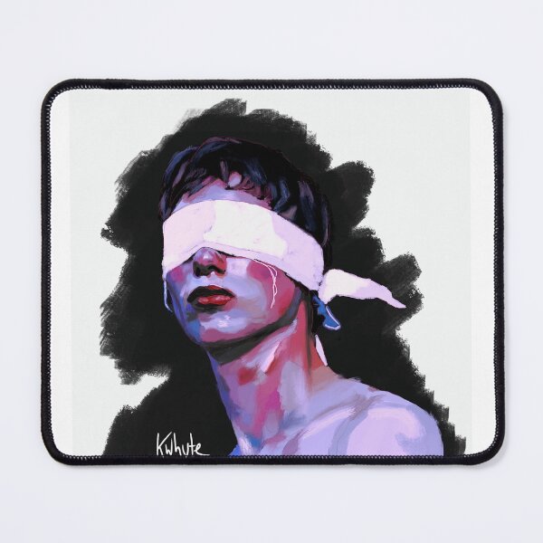 Item preview, Blindfolded Man Portrait designed and sold by KalenaDraws.