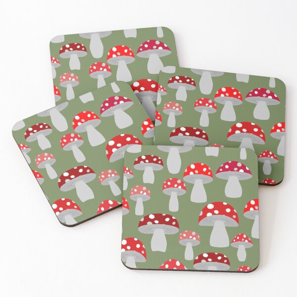 Item preview, Wild Red Mushrooms Seamless Pattern designed and sold by silviaol.